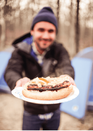 David Kabrin hotdog camping