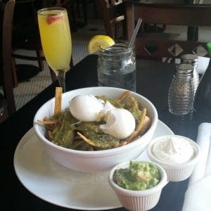Chilaquiles con Huevos (minus the cheese)